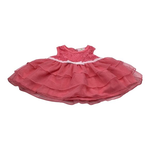 Duck Duck Goose Baby Girl Dress Pink 3-6M Sleeveless Crew Neck Button Closure - Picture 15 of 16